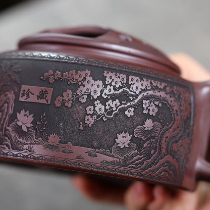 Niu Gai Lianzi Yixing Zisha Teapot – Original Mine Red Clay