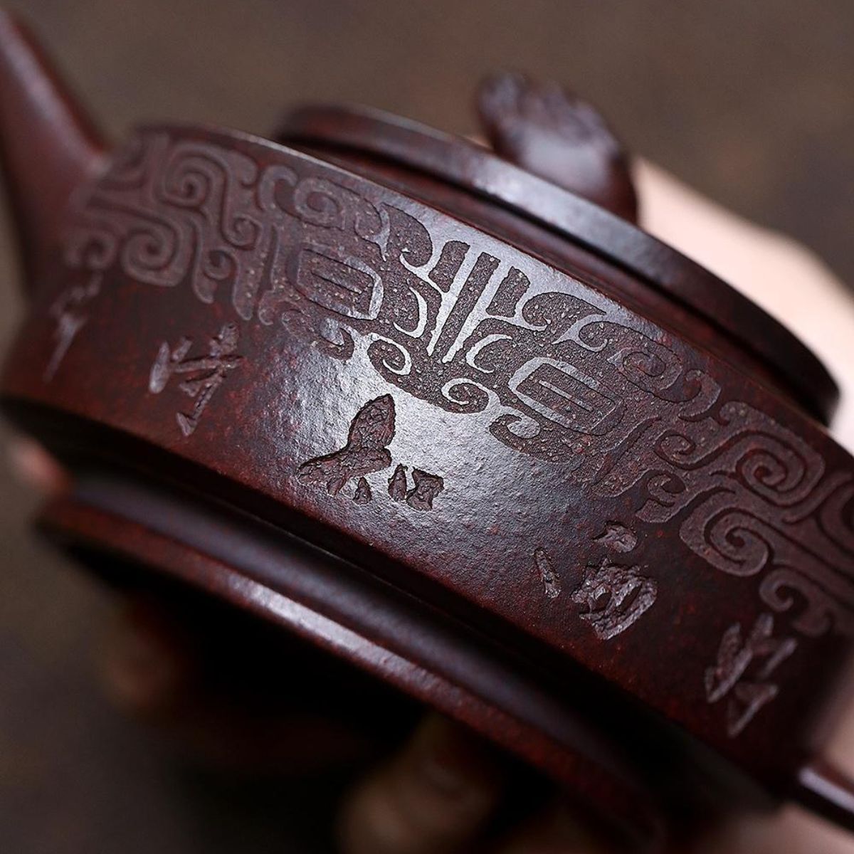 Handmade Yixing Purple Clay Teapot 350ml - Original Ancient Red Clay Zisha Gongfu Tea Pot
