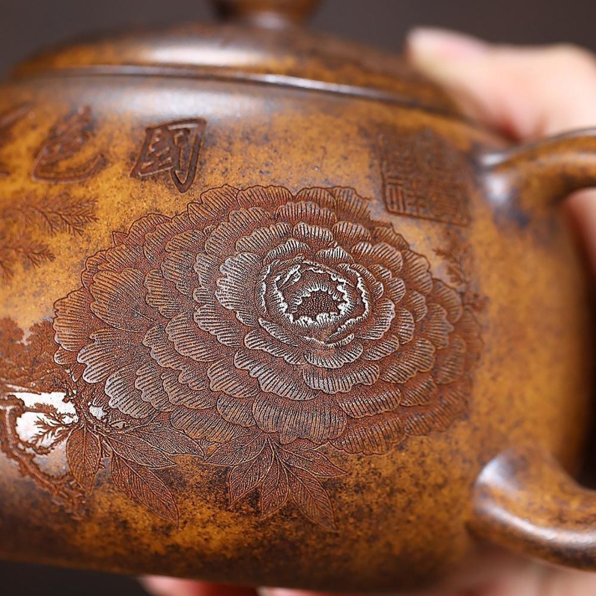 Handmade Yixing Purple Clay Teapot 620ml - Wood-Fired Dragon Bone Gold Sand Xi Shi Gongfu Tea Pot