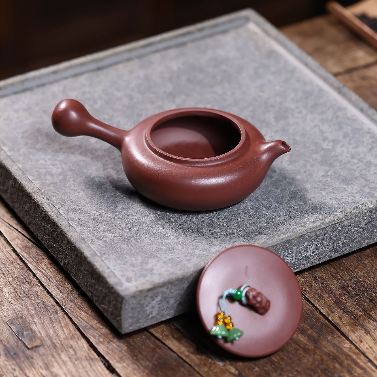 Taihu Stone Tang Yu Zisha Teapot | Raw Ore Purple Clay | 160ml Handcrafted Gongfu Tea Pot