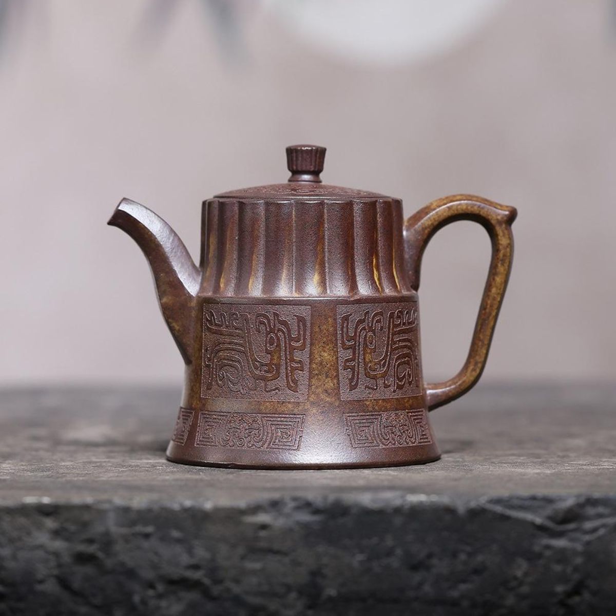 Kui Wen Jin Zhong Yixing Teapot | Raw High-Fire Duan Ni Zisha Clay | Handcrafted 250ml