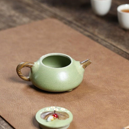 Yixing Purple Clay Teapot - Magpies on Plum Blossom 200ml