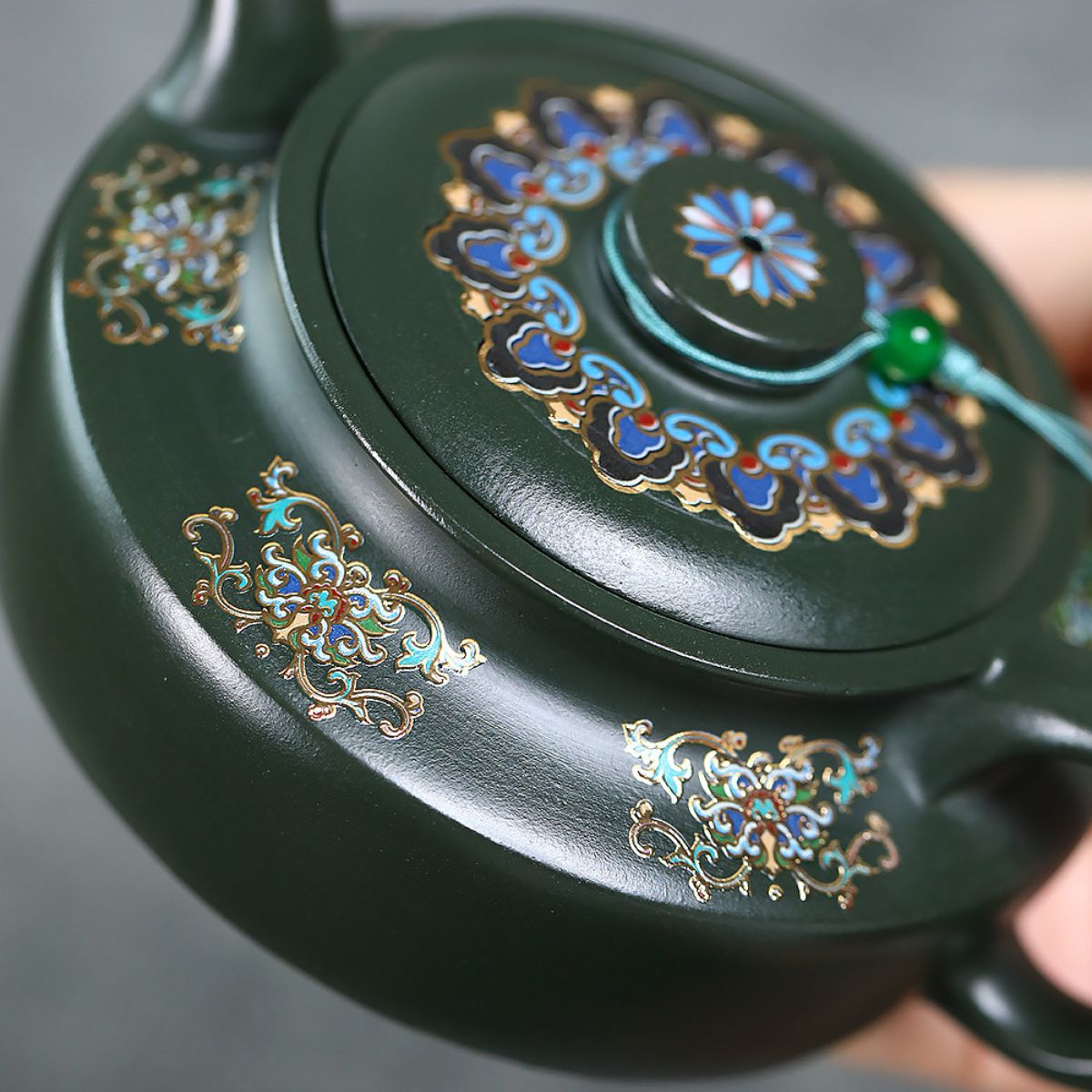 Falangcai Huating Yixing Teapot | Original-Ore Green Clay | 200ml Handcrafted Zisha