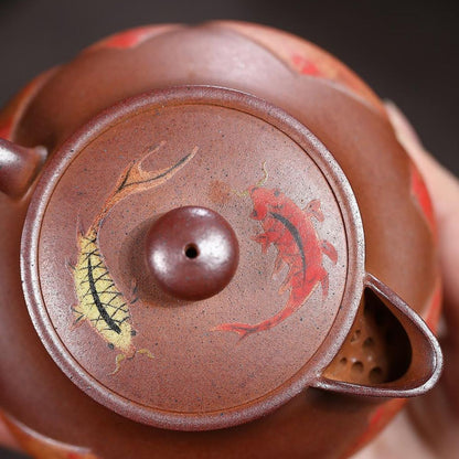 He Yu Xi Shui Yixing Teapot | Raw Duan Ni Wood-Fired Zisha Clay | Handcrafted 240ml