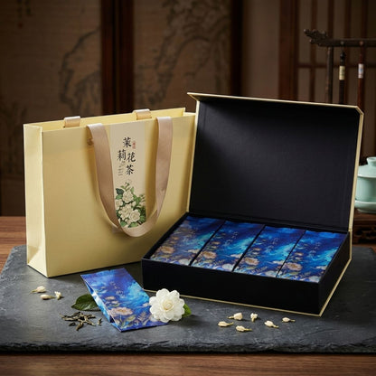 Premium Lan Xue Jasmine Green Tea Gift Box – 8 Sachets × 7g | Jasmine & Magnolia Blended