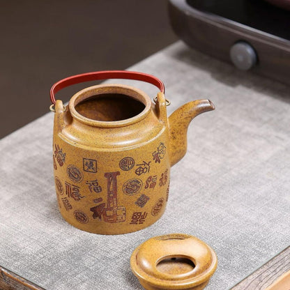Bai Fu Yang Tong Yixing Teapot | Rare Longgu Jinsha Zisha Clay | Handcrafted 550ml