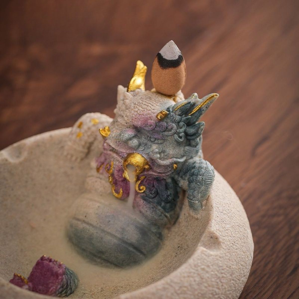 Dual-Use Backflow Incense Burner & Ashtray