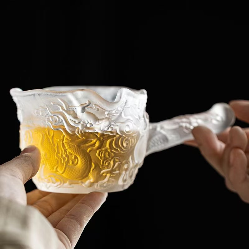Embossed Liuli Side-Handle Pitcher – 200ml