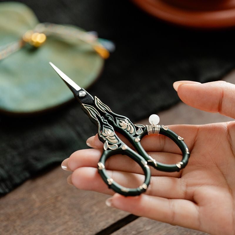 Ink Green Jade Butterfly Tea Scissors – Chinese Gongfu Tea Ceremony Shears