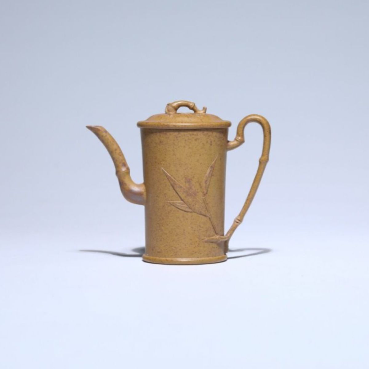 Yixing Purple Clay Teapot "Tall Bamboo" 150ml - High-Fired Duan Ni Zisha