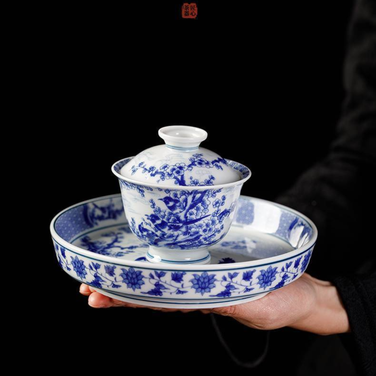 Jingdezhen Magpie & Plum Blossom Gongfu Tea Set – Xi Shang Mei Shao | Luxury Gift Box | 5-Piece