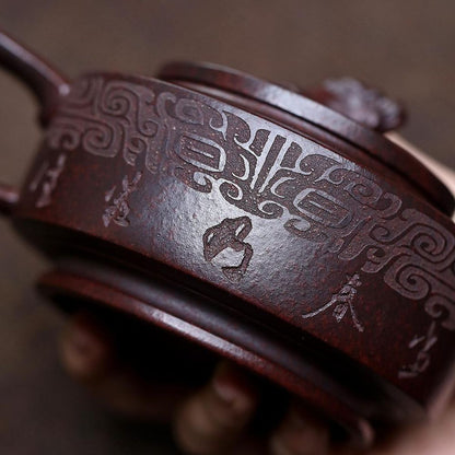 Handmade Yixing Purple Clay Teapot 350ml - Original Ancient Red Clay Zisha Gongfu Tea Pot