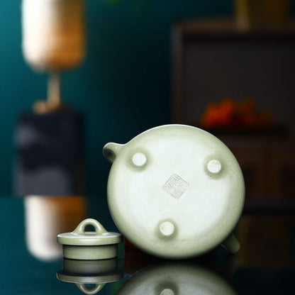 Handmade Yixing Purple Clay Teapot 200ml - Aged Dou Qing Sand Ziye Shipiao by Chen Wenbo