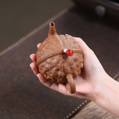 Hetao Yixing Teapot — Handcrafted Duanni Clay, 200ml | Gift Set
