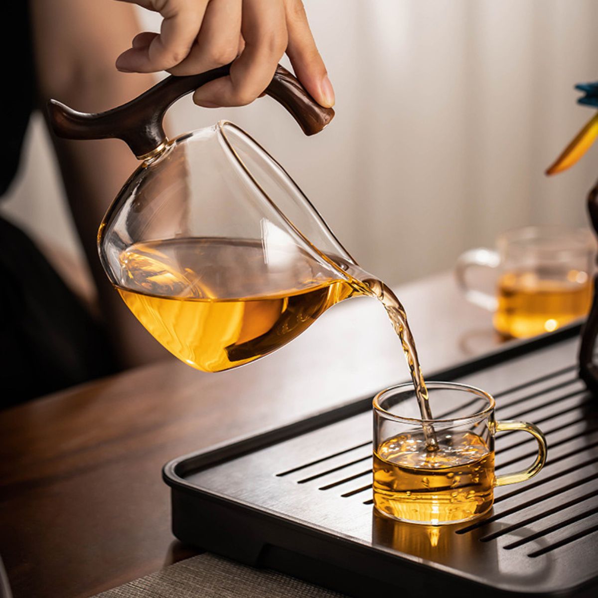 Magpie Blossom Glass Tea Set with Magnetic Tea Separator