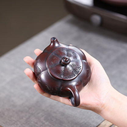 Mudan Hanjiang Yixing Teapot — Handcrafted Ancient Wuni Clay, 170ml