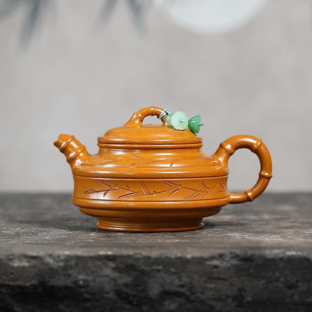 Qing Feng Zhu Gu Yixing Teapot | Raw Huang Jin Duan Ni Golden Clay | Handcrafted 320ml
