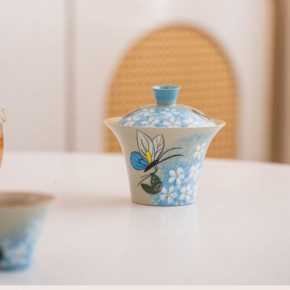 Travel Gaiwan Tea Set | Portable Chinese Tea Ceremony Kit with Cups & Pitcher