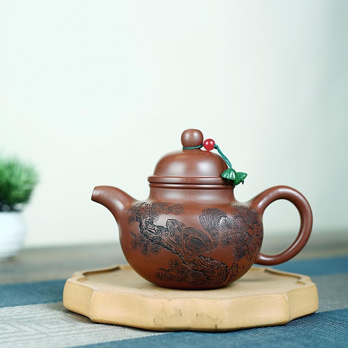 Songqu Duoqiu Yixing Teapot | Handcrafted Zisha Purple Clay | 220ml