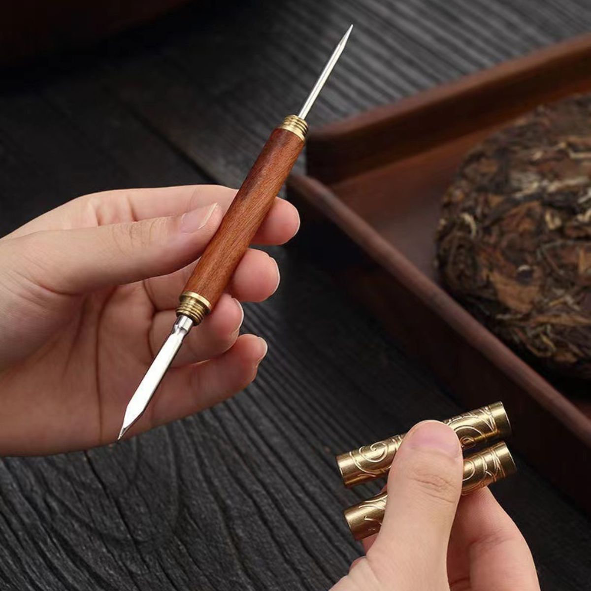 Jingu Bang Pu-erh Tea Knife & Needle – Dual-Ended