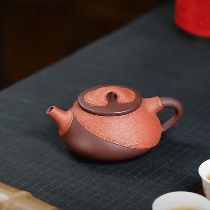 Pi Ge Shi Piao Yixing Teapot | Raw Zi Ni & Jiang Po Ni Dual Clay | Handcrafted 280ml
