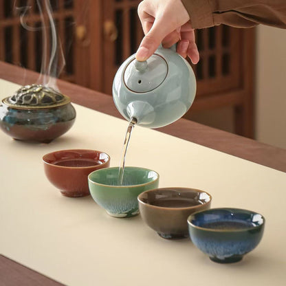 Ru Yao Xi Shi Teapot & Incense Burner Portable Tea Gift Set – Complete Gongfu Tea Experience