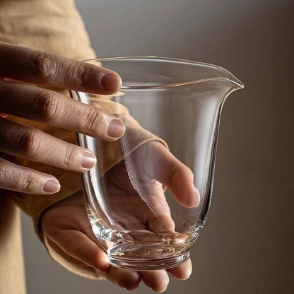 Chinese Zen Glass Handleless Pitcher – 230ml