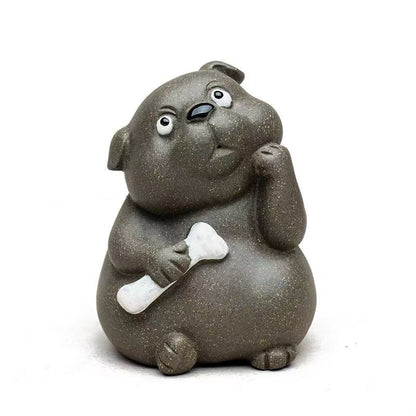 Zisha Clay Pug Tea Pet – Yixing Purple Clay Tea Companion