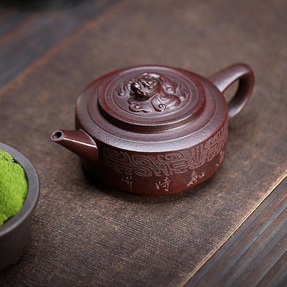 Handmade Yixing Purple Clay Teapot 350ml - Original Ancient Red Clay Zisha Gongfu Tea Pot