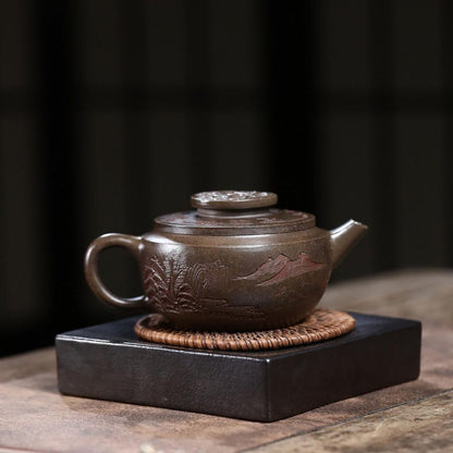 Ju Lun Han Wa Yixing Teapot | Aged Duan Ni Zisha Clay | Handcrafted 300ml