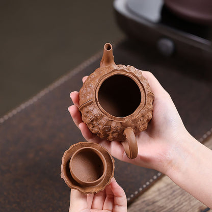 Hetao Yixing Teapot — Handcrafted Duanni Clay, 200ml | Gift Set