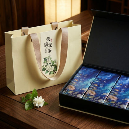 Premium Lan Xue Jasmine Green Tea Gift Box – 8 Sachets × 7g | Jasmine & Magnolia Blended