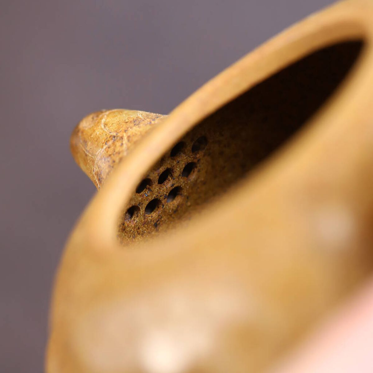 Yixing Zisha Teapot — Damo Gongchun | Original Mine Dragon Bone Gold Sand | Handcrafted 320cc Gongfu Teapot