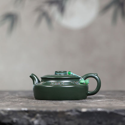 Falangcai Huating Yixing Teapot | Original-Ore Green Clay | 200ml Handcrafted Zisha