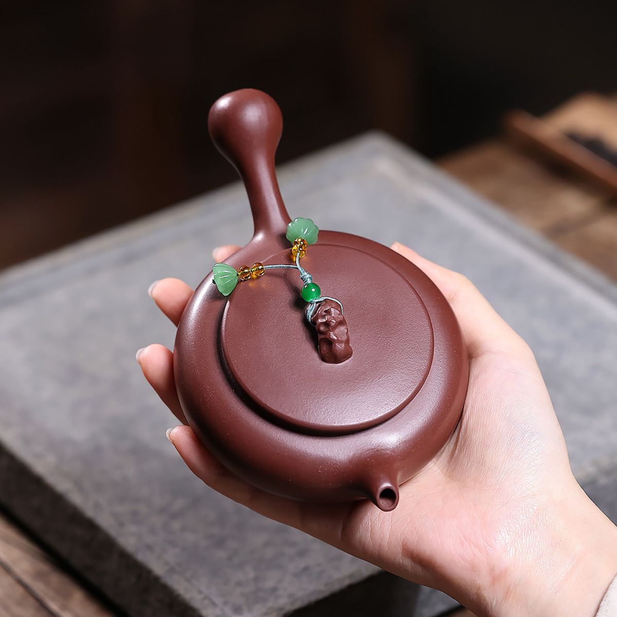 Taihu Stone Tang Yu Zisha Teapot | Raw Ore Purple Clay | 160ml Handcrafted Gongfu Tea Pot
