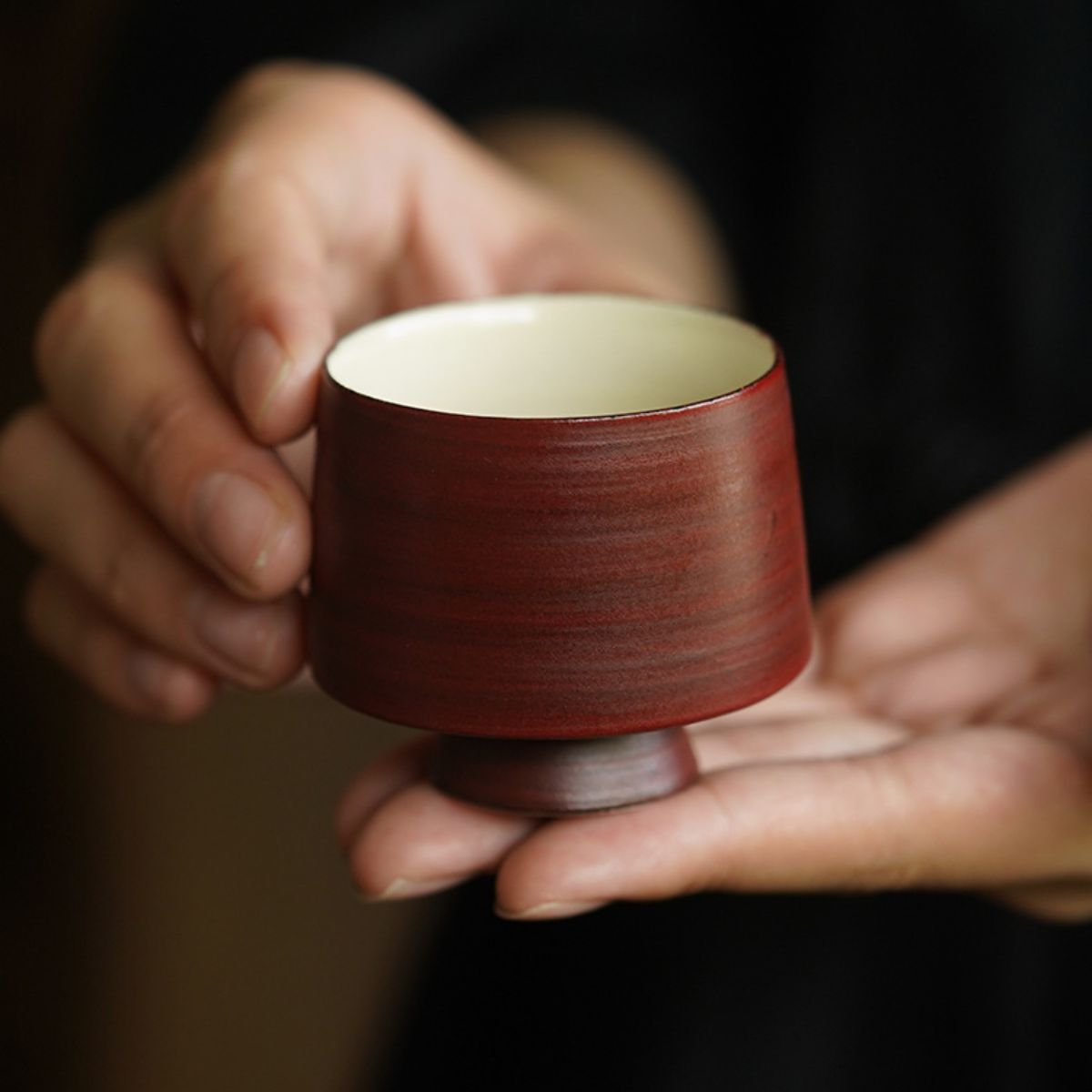 Shanzha Hongfen Yin Stoneware Teaware – Gaiwan & Teacup | Hawthorn Rose Clay