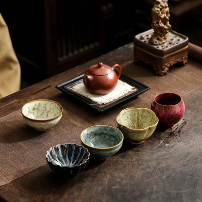 Wu Xing Five Elements Ceramic Tea Cup Gift Set – Set of 5