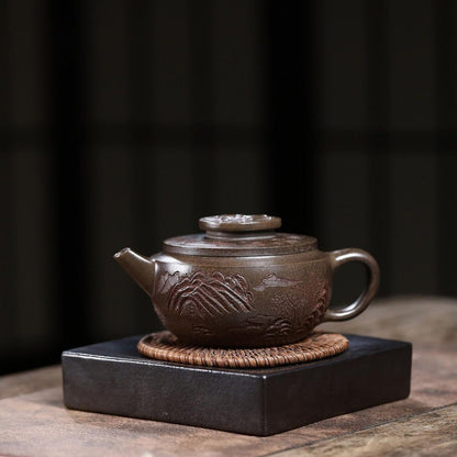 Ju Lun Han Wa Yixing Teapot | Aged Duan Ni Zisha Clay | Handcrafted 300ml