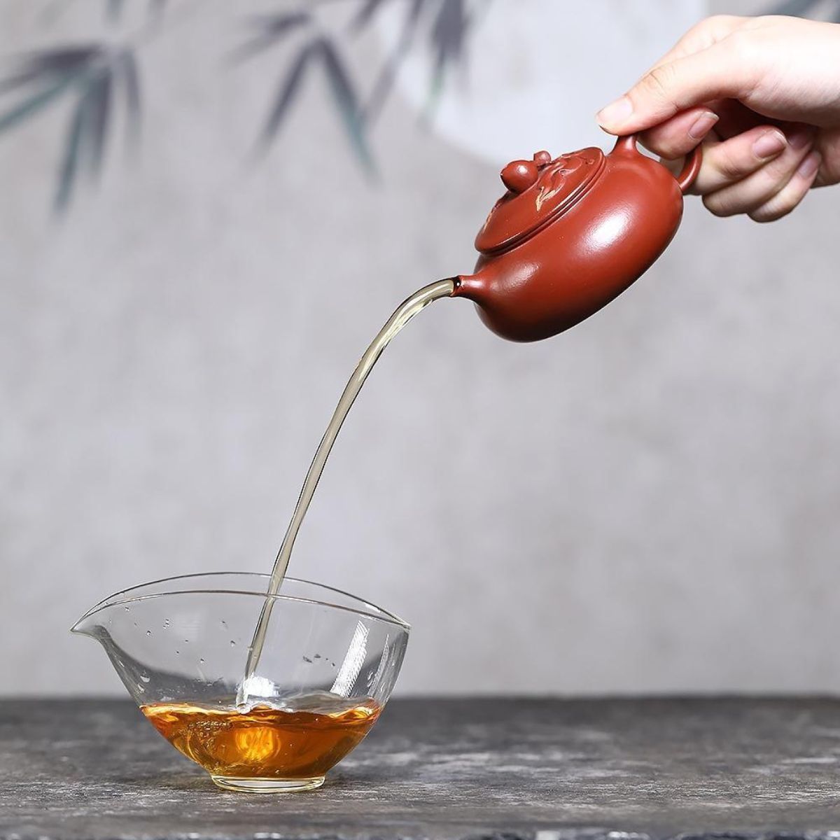Yixing Zisha Teapot Original Dahongpao Clay - Longevity Peach Cold River 150ml