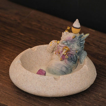 Dual-Use Backflow Incense Burner & Ashtray