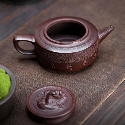 Handmade Yixing Purple Clay Teapot 350ml - Original Ancient Red Clay Zisha Gongfu Tea Pot