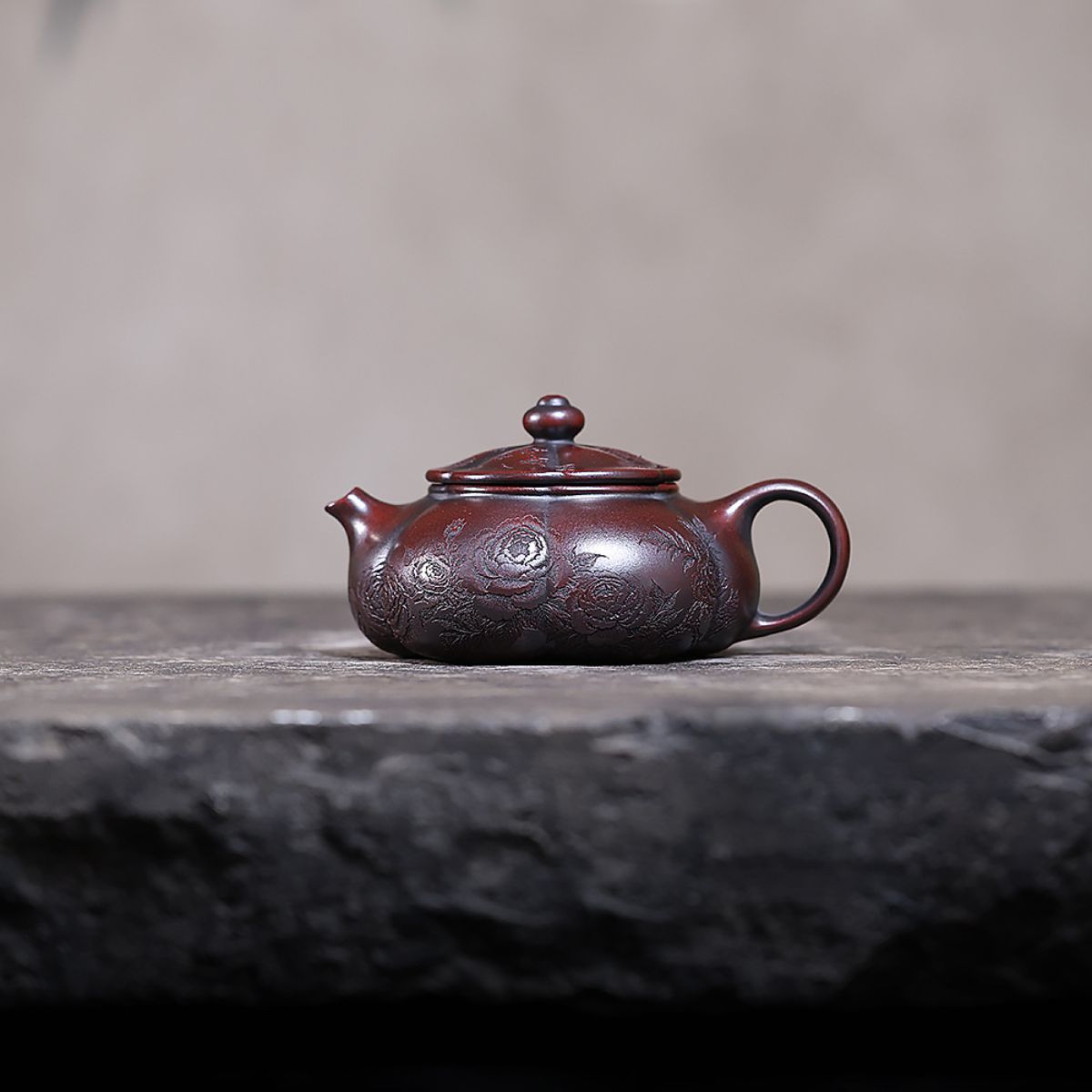 Mudan Hanjiang Yixing Teapot — Handcrafted Ancient Wuni Clay, 170ml