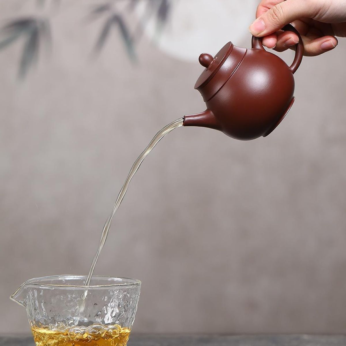 Ping Gai Lian Zi Yixing Teapot | Raw Zi Zhu Ni Purple-Vermillion Clay | Handcrafted 190ml