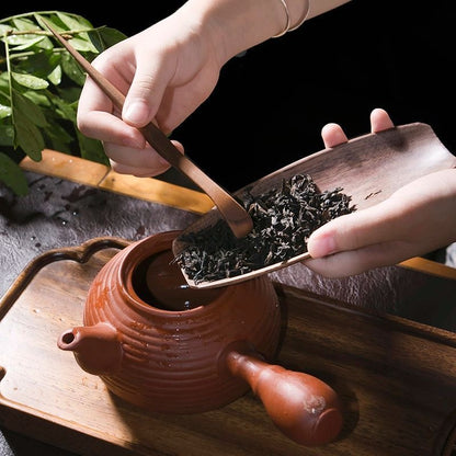 Black Sandalwood Tea Scoop & Tea Pick Set – Premium Ebony Wood Gongfu Tea Tools (2-Piece)