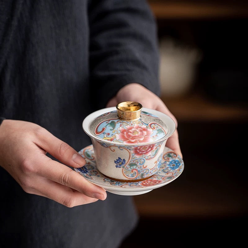 Jingdezhen Silver Cloisonné Enamel Gaiwan