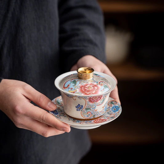 Jingdezhen Silver Cloisonné Enamel Gaiwan