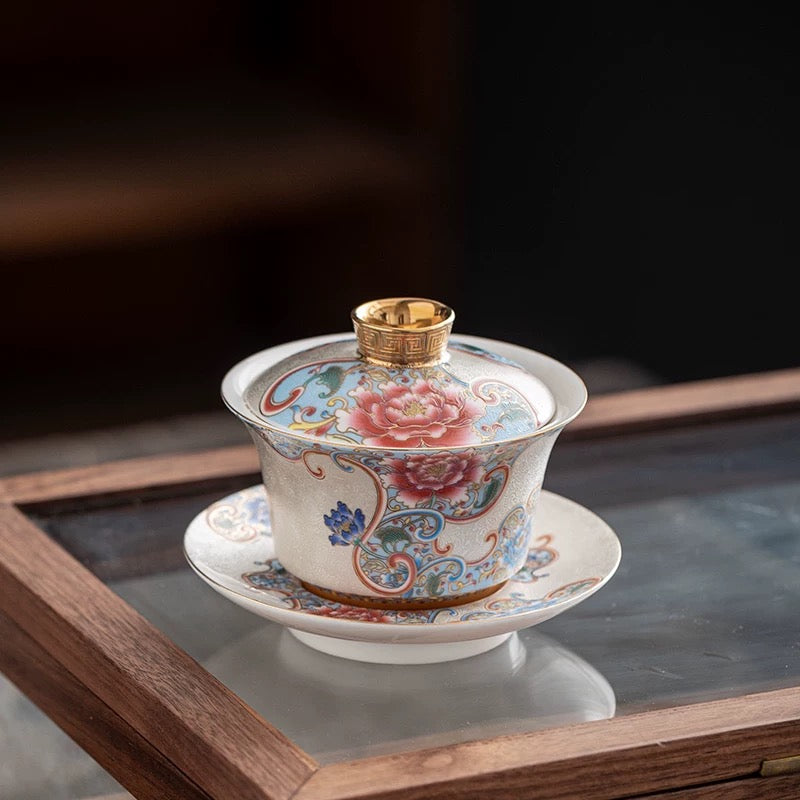 Jingdezhen Silver Cloisonné Enamel Gaiwan