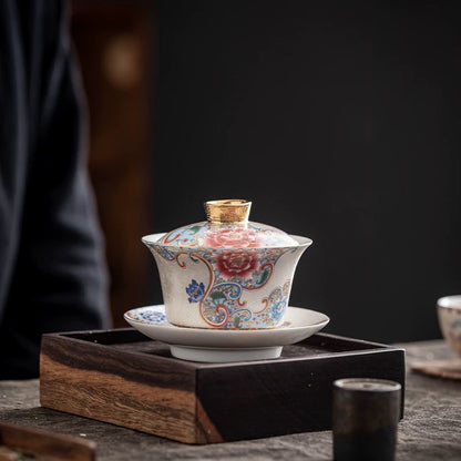 Jingdezhen Silver Cloisonné Enamel Gaiwan