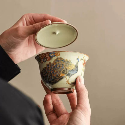Peacock Gaiwan Tea Set