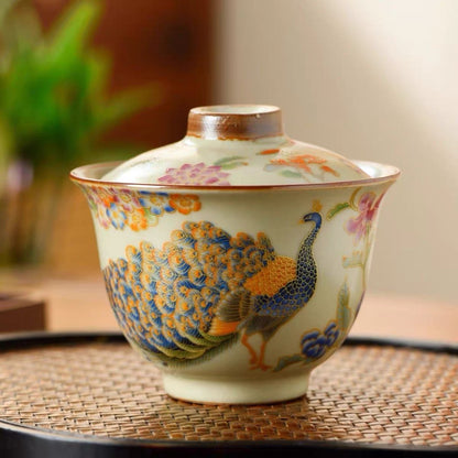 Peacock Gaiwan Tea Set